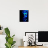 Morpho Butterfly in the Dark Background Poster (Heimbüro)