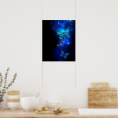 Morpho Butterfly in the Dark Background Poster (Küche)