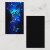 Morpho Butterfly in the Dark Background Rabattkarte (Vorne/Hinten)