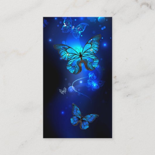 Morpho Butterfly in the Dark Background Rabattkarte (Vorderseite)