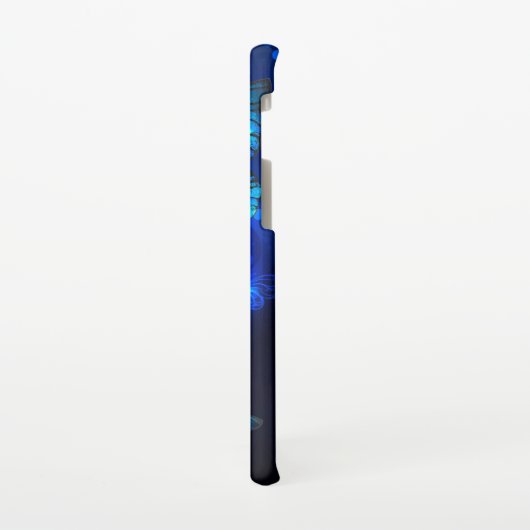 Morpho Butterfly in the Dark Background Samsung Galaxy Hülle (Linke Seite)