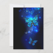 Morpho Butterfly in the Dark Background Save The Date (Vorderseite)