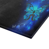 Morpho Butterfly in the Dark Background Schneidebrett (Ecke)