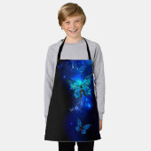 Morpho Butterfly in the Dark Background Schürze (Getragen)