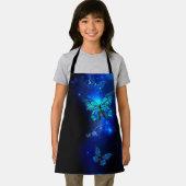 Morpho Butterfly in the Dark Background Schürze (Insitu)