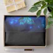 Morpho Butterfly in the Dark Background Seidenpapier (Geschenk)