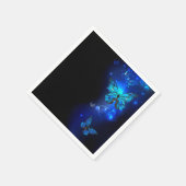 Morpho Butterfly in the Dark Background Serviette (Ecke)