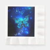 Morpho Butterfly in the Dark Background Serviette (Vorderseite)