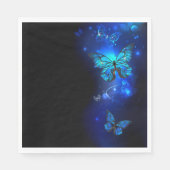 Morpho Butterfly in the Dark Background Serviette (Vorderseite)
