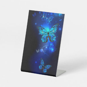 Morpho Butterfly in the Dark Background Sockelschild
