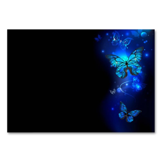 Morpho Butterfly in the Dark Background Tischnummer (Vorderseite)