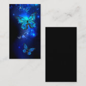 Morpho Butterfly in the Dark Background Treuekarte (Vorne/Hinten)