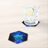 Morpho Butterfly in the Dark Background Untersetzer (Vor Ort)