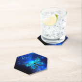 Morpho Butterfly in the Dark Background Untersetzer (Vor Ort)