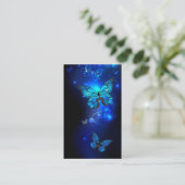 Morpho Butterfly in the Dark Background Visitenkarte (Stehend Vorderseite)