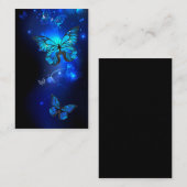 Morpho Butterfly in the Dark Background Visitenkarte (Vorne/Hinten)