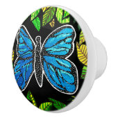 Morpho Butterfly Keramik Knob Keramikknauf (Rechts)