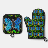 Morpho Butterfly Ofenhandschuh & Topflappen-Set (Vorderseite)