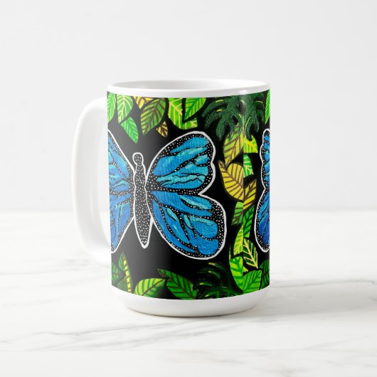 Morpho Butterfly-Tasse Kaffeetasse (Vorderseite Links)