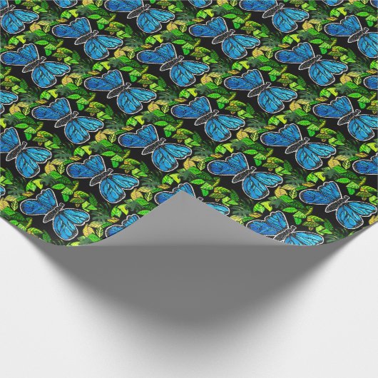 Morpho Butterfly Wrapping Paper Geschenkpapier (Ecke)