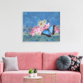 Morpho Magic Wrapped Canvas Print Leinwanddruck (Insitu (Wohnzimmer))