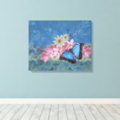 Morpho Magic Wrapped Canvas Print Leinwanddruck (Insitu (Holzboden))