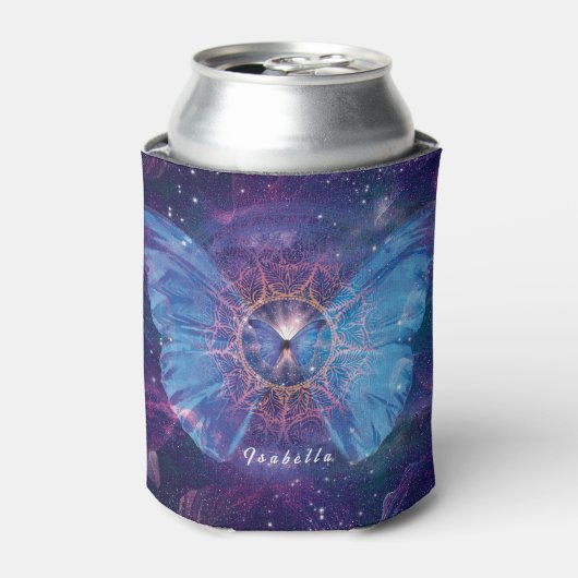 Morpho-Schmetterling / Galaxy Mandala Dosenkühler (Kanne Vorderseite)