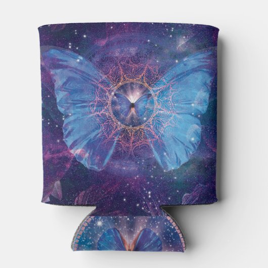 Morpho-Schmetterling / Galaxy Mandala Dosenkühler (Rückseite)