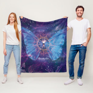 Morpho-Schmetterling / Galaxy Mandala Fleecedecke