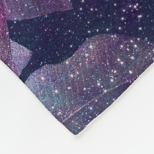 Morpho-Schmetterling / Galaxy Mandala Fleecedecke (Ecke)