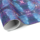 Morpho-Schmetterling / Galaxy Mandala Geschenkpapier (Rolleneckpunkt)