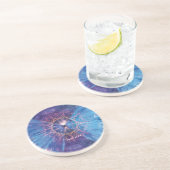Morpho-Schmetterling / Galaxy Mandala Getränkeuntersetzer (Seite)
