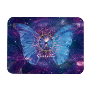 Morpho-Schmetterling / Galaxy Mandala Magnet