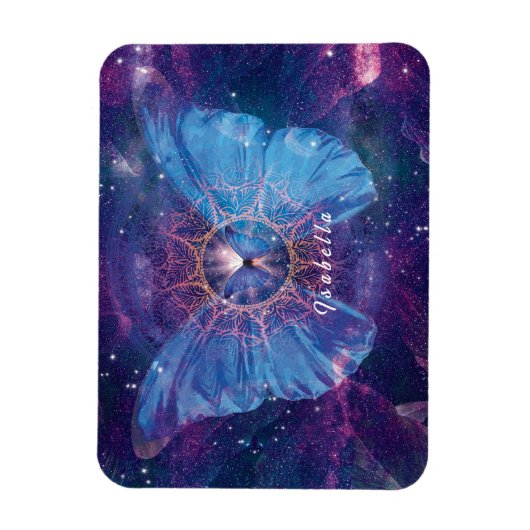 Morpho-Schmetterling / Galaxy Mandala Magnet (Vertikal)