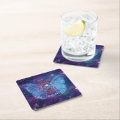 Morpho-Schmetterling / Galaxy Mandala Paper Unters Rechteckiger Pappuntersetzer (Vor Ort)