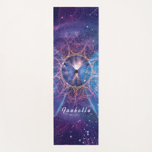 Morpho-Schmetterling / Galaxy Mandala Paper Unters Yogamatte (Vorderseite)