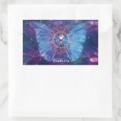 Morpho-Schmetterling / Galaxy Mandala Rechteckiger Aufkleber (Tasche)