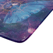 Morpho-Schmetterling / Galaxy Mandala Sherpa Blank Schneidebrett (Ecke)
