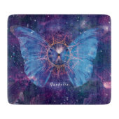 Morpho-Schmetterling / Galaxy Mandala Sherpa Blank Schneidebrett (Vorderseite)