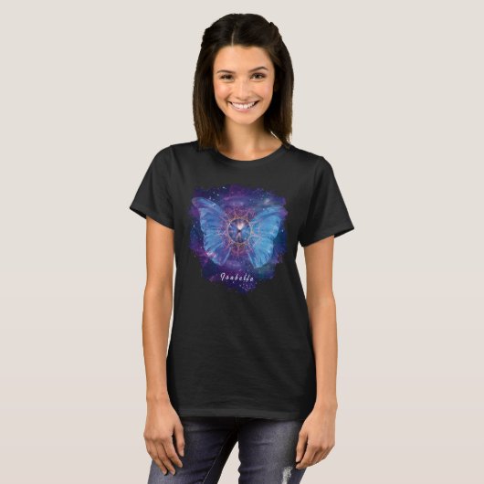 Morpho-Schmetterling / Galaxy Mandala T-Shirt (Vorne ganz)