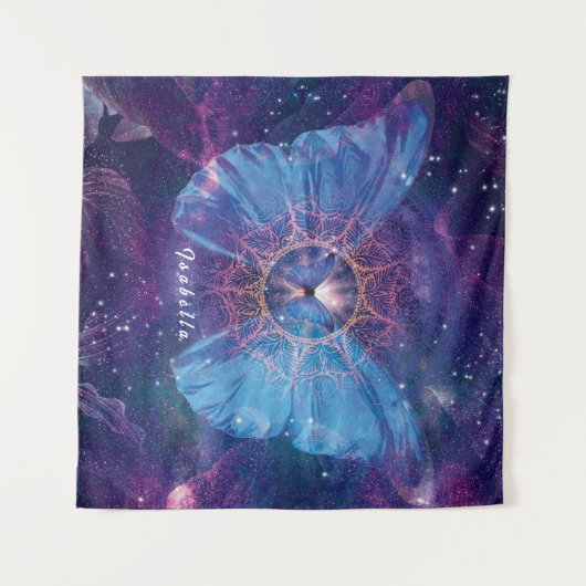 Morpho-Schmetterling / Galaxy Mandala Wandteppich (Vorderseite (Horizontal))