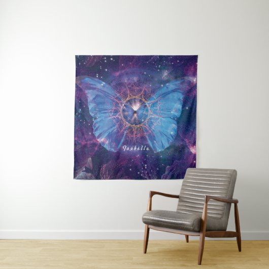 Morpho-Schmetterling / Galaxy Mandala Wandteppich (Beispiel)