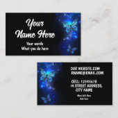Morpho-Schmetterling im Dunkeln Visitenkarte (Vorne/Hinten)