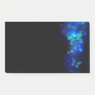 Morpho-Schmetterling im dunklen Hintergrund Post-it Klebezettel