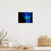 Morpho-Schmetterling im dunklen Hintergrund Poster (Küche)