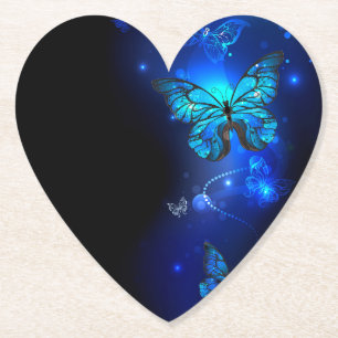 Morpho-Schmetterling im dunklen Hintergrund Untersetzer
