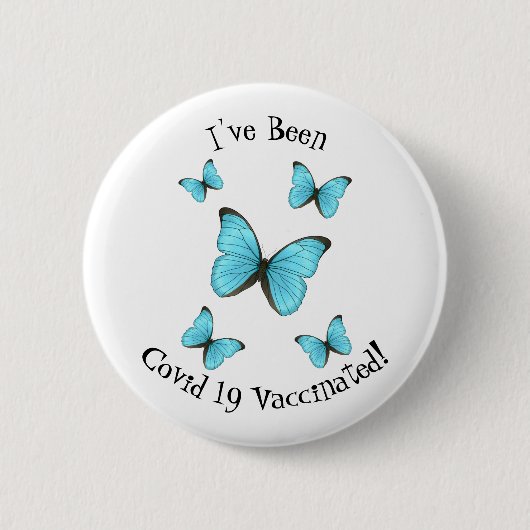 Morpho-Schmetterlinge Cartoon-Abbildung Button (Vorderseite)