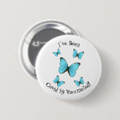 Morpho-Schmetterlinge Cartoon-Abbildung Button (Vorne & Hinten)