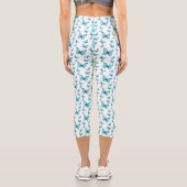 Morpho-Schmetterlinge Cartoon-Abbildung Capri Leggings (Rückseite)