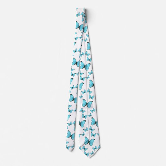 Morpho-Schmetterlinge Cartoon-Abbildung Krawatte (Rückseite)